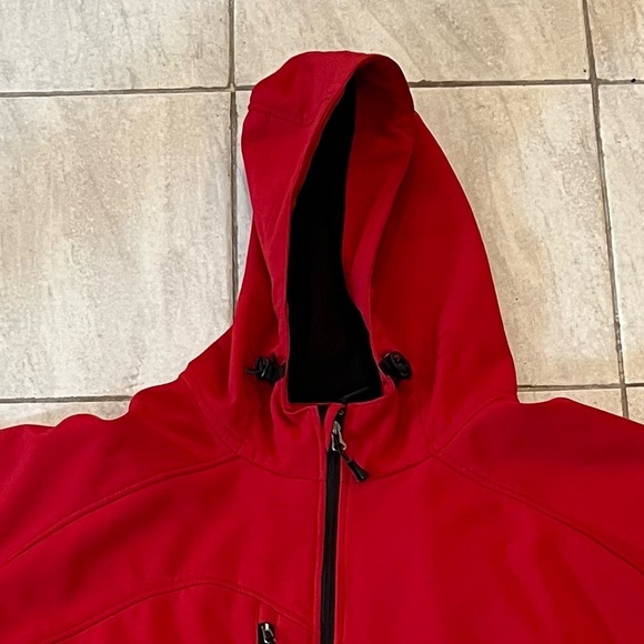 North End Men's Prospect Fleece Soft Shell Hooded Red Jacket/size 3XL - Picture 4 of 14